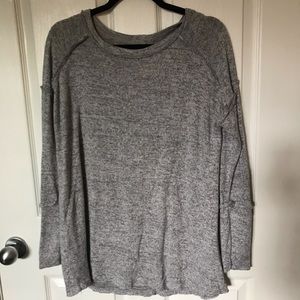 Soft Grey Long Sleeve Top